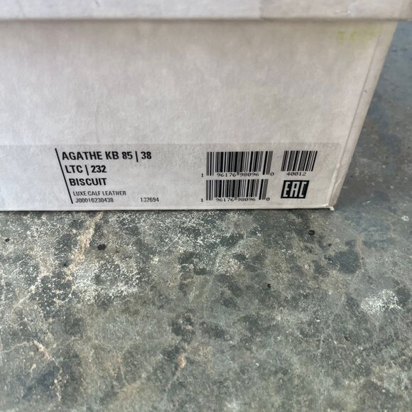 JIMMY CHOO AGATHE 85 LEATHER KNEE-HIGH BOOTS - Picture 3 of 3